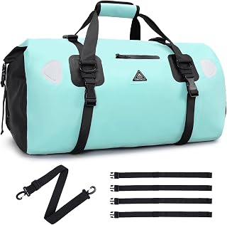 Waterproof Duffel Bag Roll-top Dry Duffel Bag with Quick-fixed Straps for Motorcycling, Rafting, Boating, SUP, Kayaking, Travel, 50L/70L