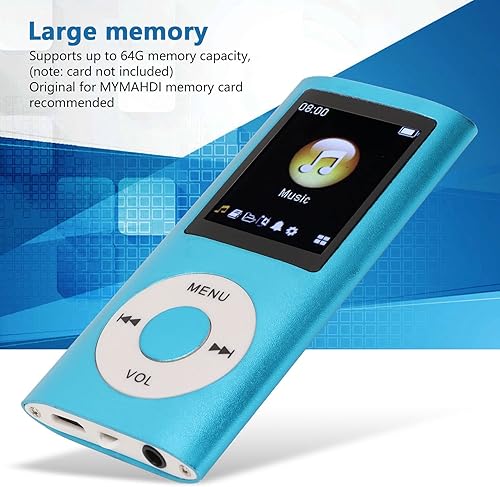 Miniatura 4 de Reproductor de MP3, reproductor de música MP3 portátil con pantalla LCD delgada de 1.8 pulgadas, batería de litio de 200 mAh, multifuncional, sonido