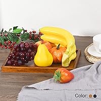 Vista 5 de PATIKIL Bandeja de madera para servir de 9 x 6 pulgadas, base exterior, bandeja decorativa rectangular para decoración del hogar, mesa de cocina