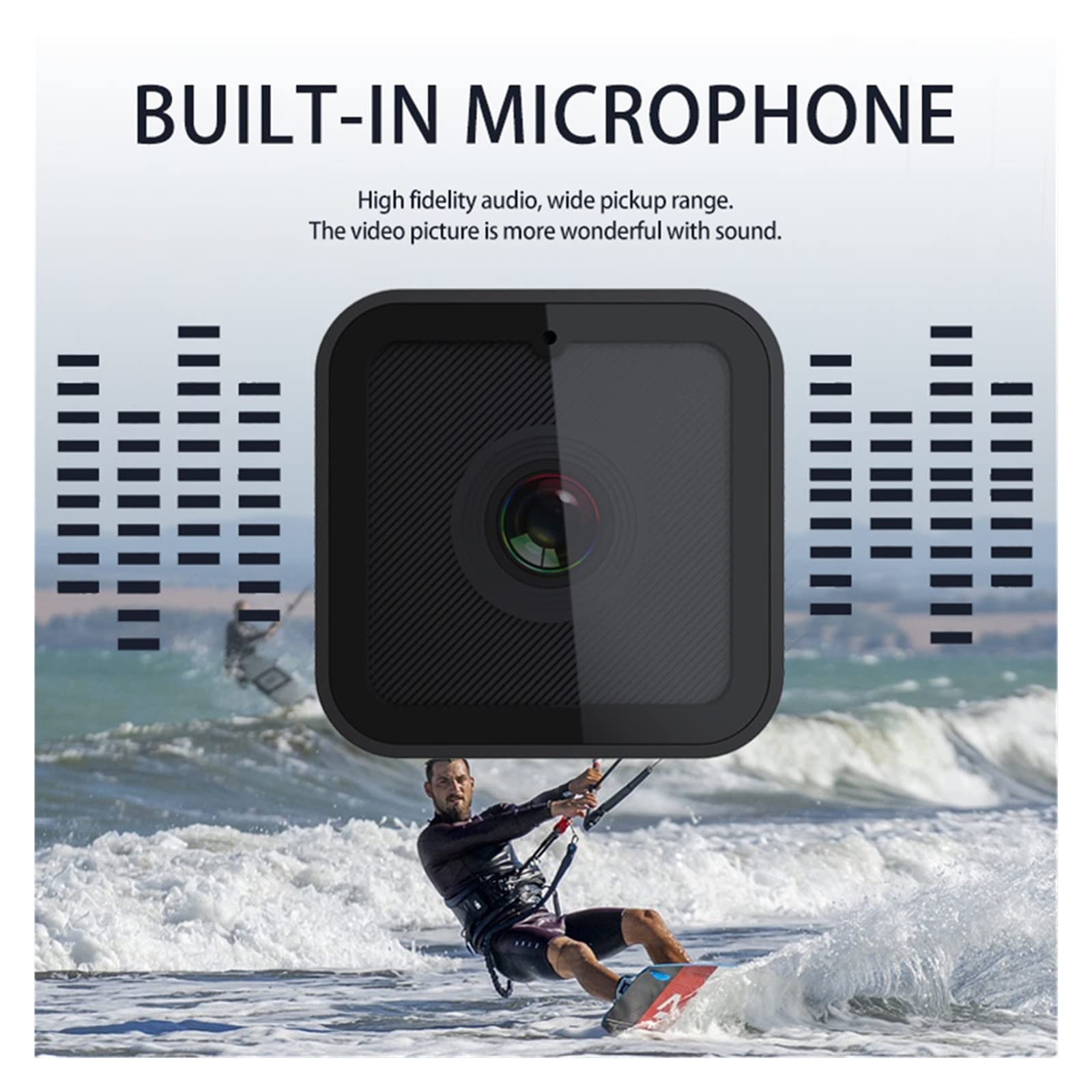 Action Cam, CS03 Videocamera Full HD 1080P Videocamera sportiva impermeabile subacquea portatile Videocamera for registrazione video esterna con microfono incorporato ,All'aperto, Sport, Video(With 32