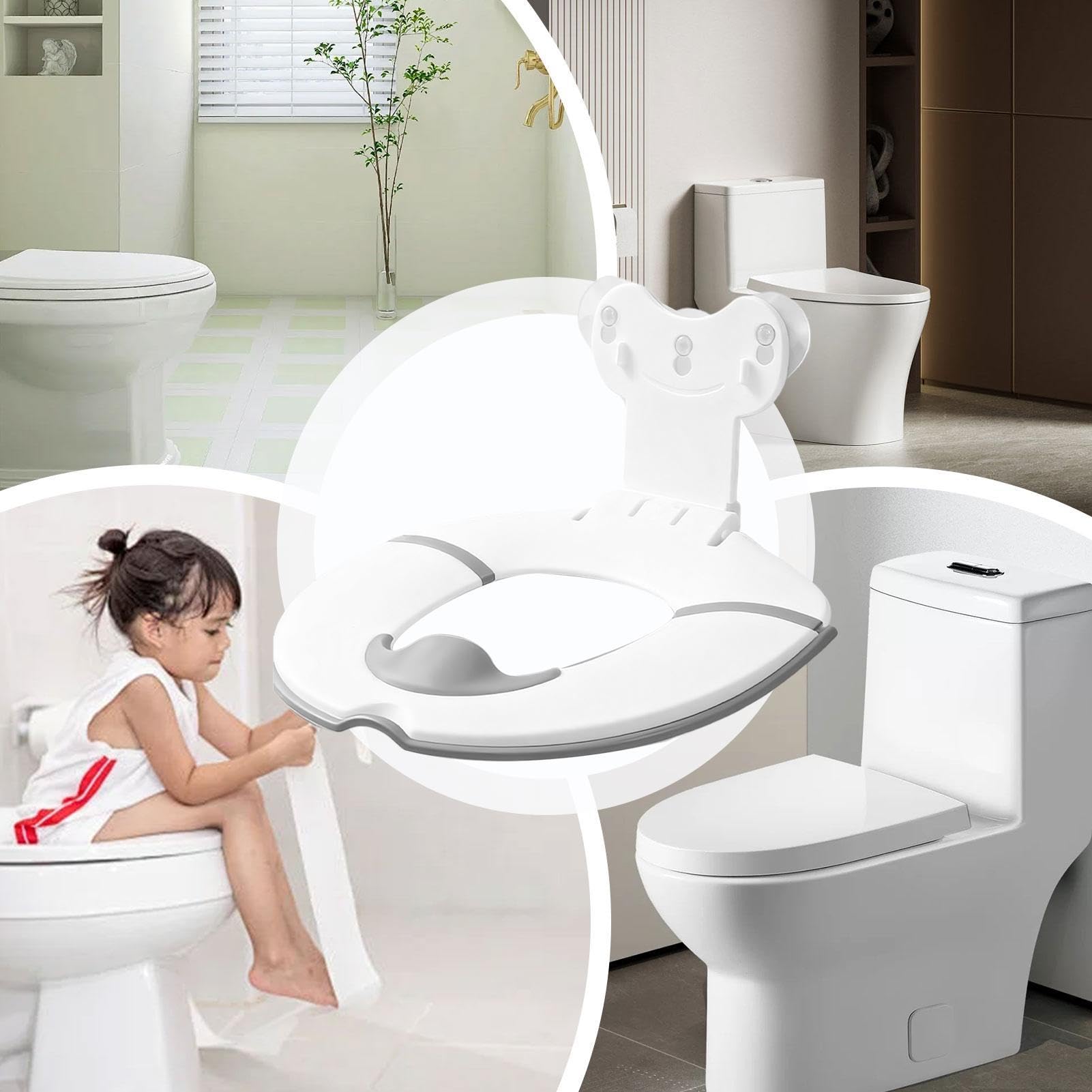 Coprisedili per WC Impermeabili per il Bagno - Tappetino Con Ventose Da Addestramento Al Vasino,Cuscino Antiscivolo | Per Bambini, Bambine, Adulti, Bagni Pubblici, Aereo, Viaggio, Casa,
