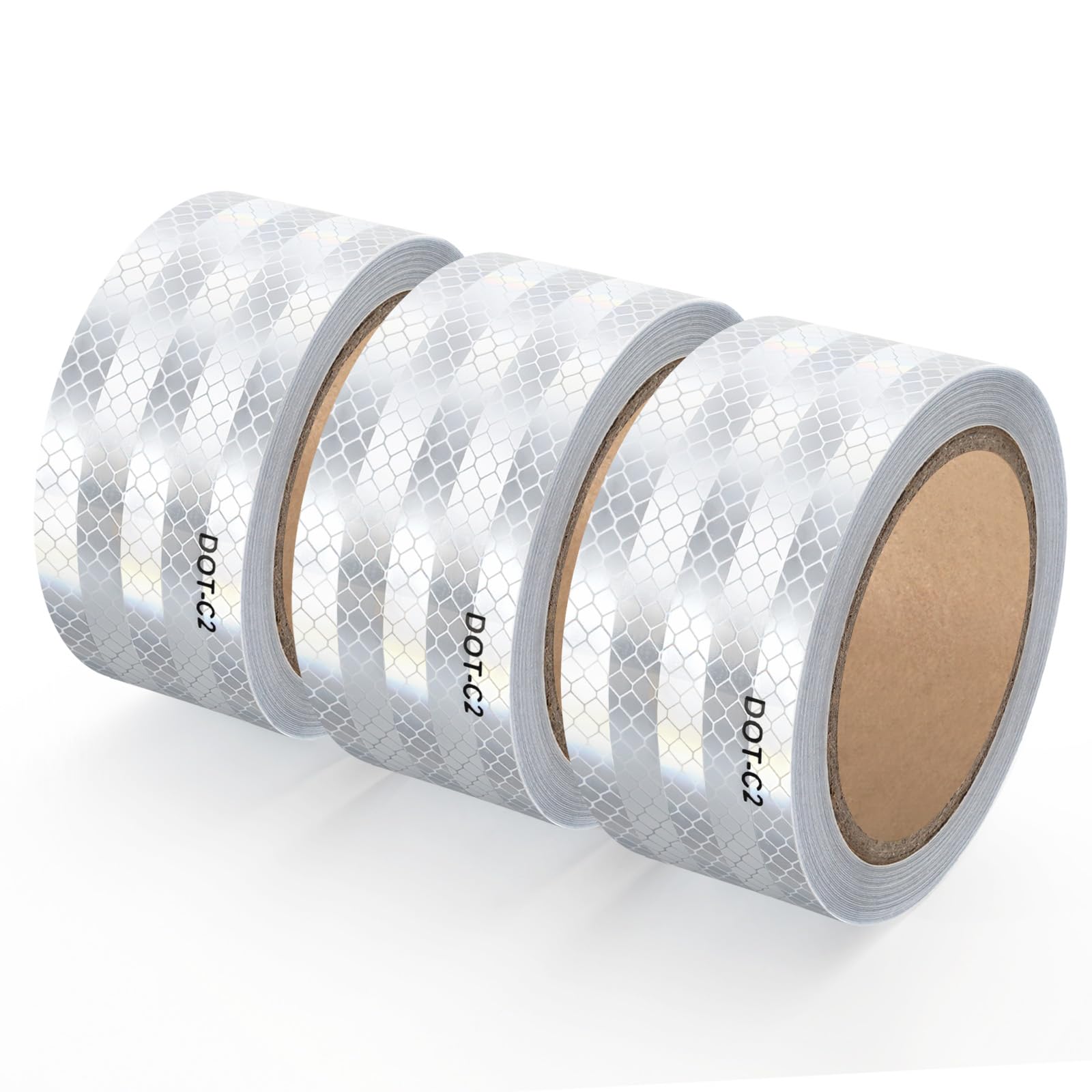 QILIMA 3 Rollos Cinta Reflectante Adhesiva 5cm x 9.14m Cinta reflectante de seguridad, Para bicicletas, motocicletas, cochecitos de bebé, cascos, mochilas escolares, ropa