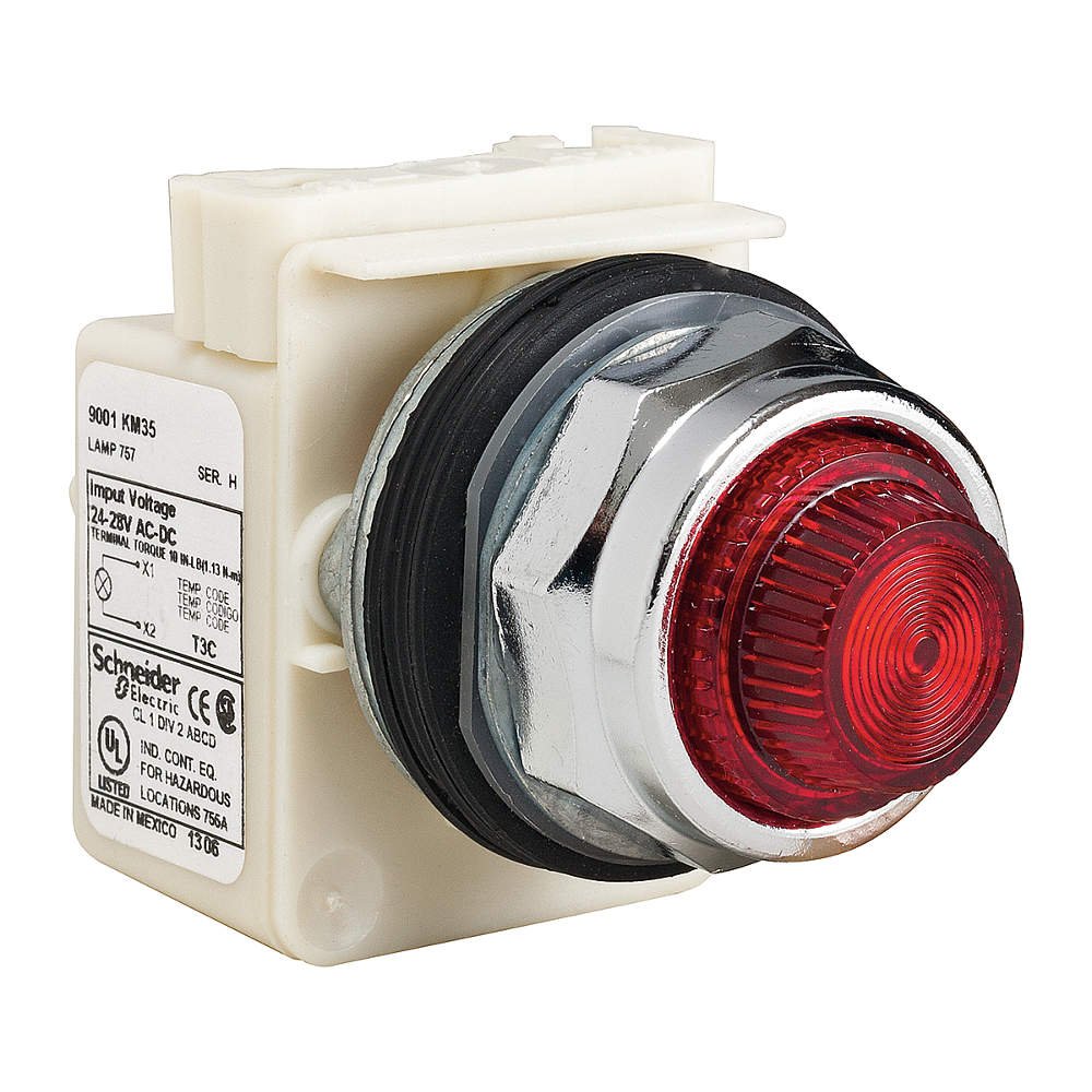 PILOTO ROJO 24DC témoin LED haute luminosité 24V pour une sécurité optimale des circuits
