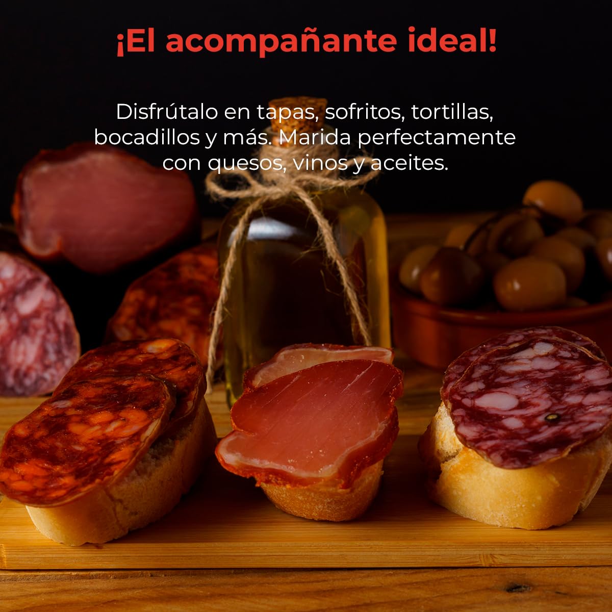 Lomo de Cebo Ibérico Raza 50% Ibérica Certificado - Elaboración Tradicional - Curación Natural - Envasado al Vacío - Pieza de 450-500 g - Nieto Martín
