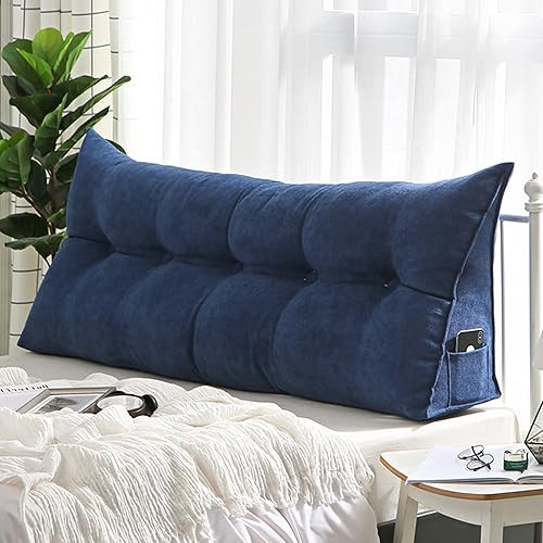 Miniatura 9 de NENIUX Almohada de cojín triangular extra de lectura, almohada de cabecera con cuña para respaldo, soporte de espalda, almohada de respaldo para