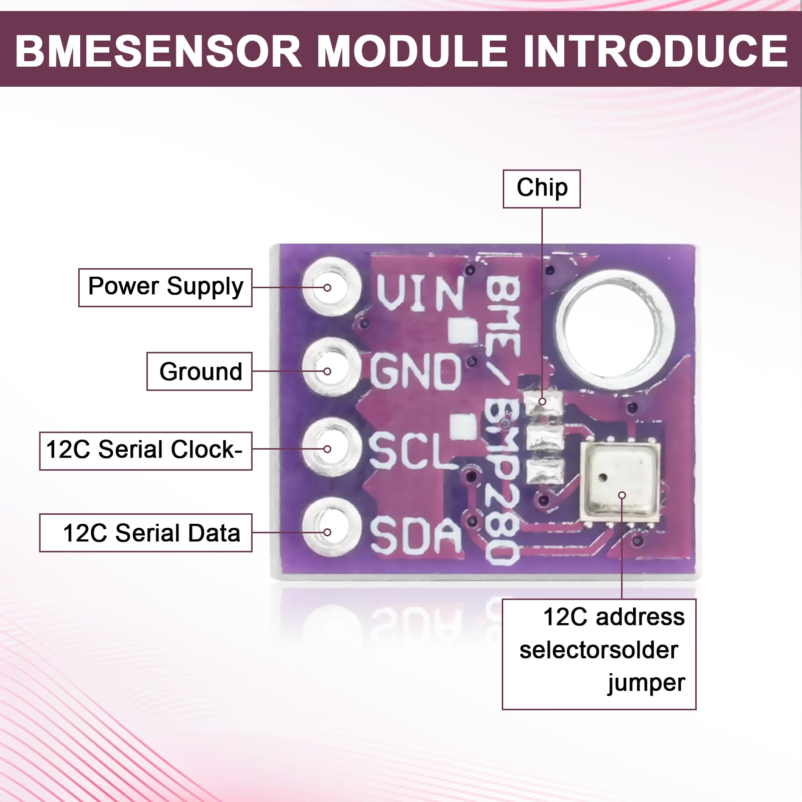 Sensore BME 3-in-1 – Temperatura, Umidità E Pressione Barometrica, I2C/SPI, 1.8-5V, Per Arduino E Raspberry Pi, 2 Pezzi