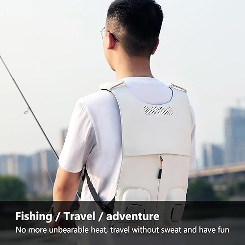Miniatura 6 de Chaqueta Ac con 2 ventiladores+1 anfitrión de refrigeración de gel, chaleco con aire acondicionado, chaleco de refrigeración alimentado por batería