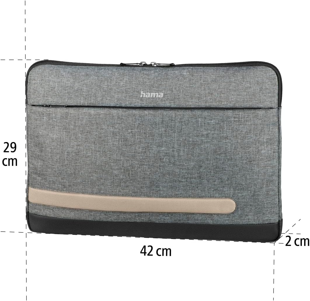Hama 196603 Terra Notebook Case for Maximum 39.6 cm (15.6 Inches) Grey, Gray, 40 cm