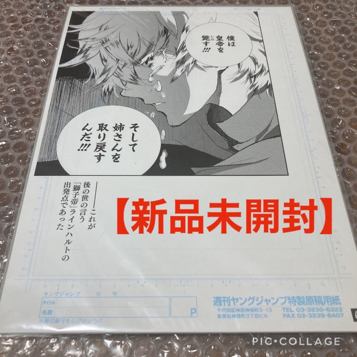 銀河英雄伝説 ヤングジャンプ プレミアム ミニ複製原稿藤崎竜