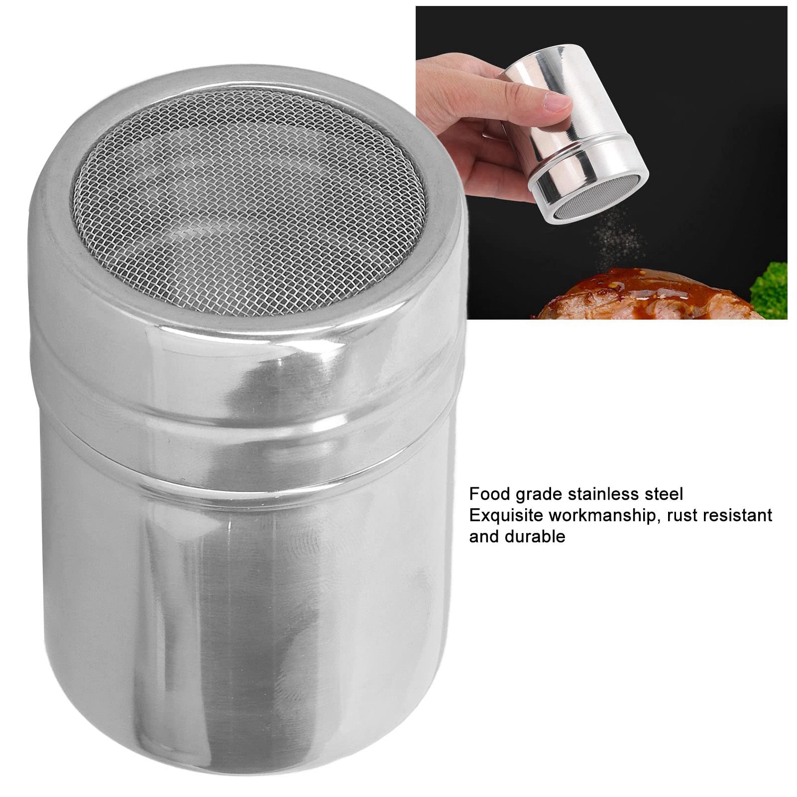 Premium 304 Stainless Steel Coffee Powder Sieve Shaker, Food Grade Material, Sturdy, Humanized Spiral Buckle