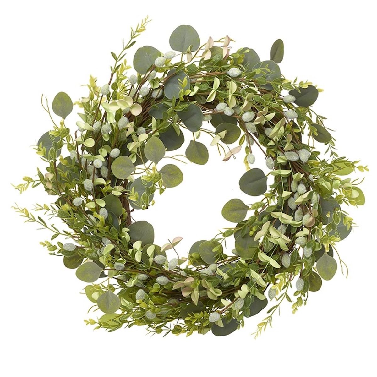 Heaven Sends Green Mixed Foliage Spring Themed Wreath
