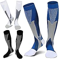 ZFiSt 3 Pairs 20-30mmHg Compression Socks Men Women - Nurse Edema Travel Running Varicose Veins Relief