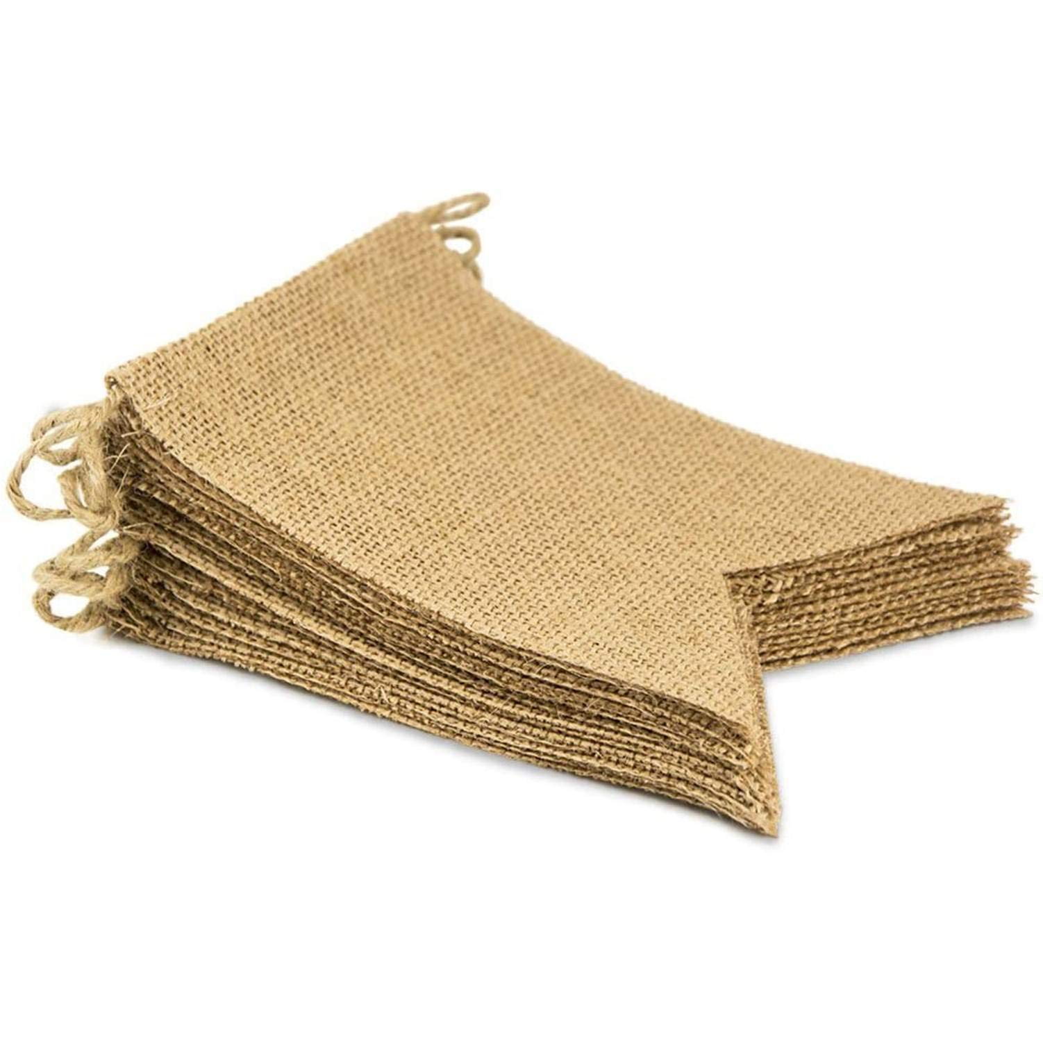 Lify Burlap Banner - Ideal DIY Party Decor for Wedding, Birthday, Baby Shower - Rustic Burlap Flags for Creative Personalization and Charming Event Atmosphere - 25 Pieces-image-33