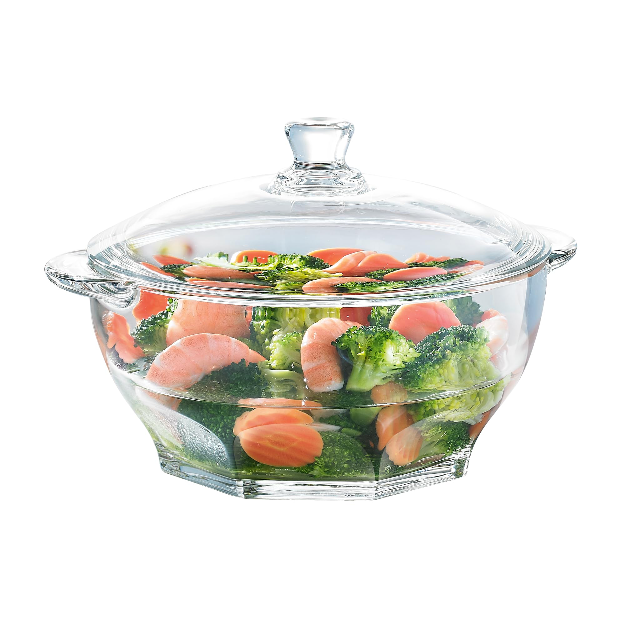 Terrina In Vetro Luminarc Con Coperchio - 2,5 Litri, Per Zuppe E Insalate, Lavabile In Lavastoviglie