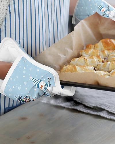 Miniatura 6 de Christmas 5Pcs Pot Holders for Kitchen,Non Slip & Heat Insulation Terry Cloth Potholder Set with Pocket,Thick Hot Pad Oven Mitts Trivet Coaster for