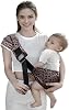 Baby Wrap Carrier, Baby Wrap Carrier with Adjustable Shoulder Straps Cozy and Lightweight, for Hands-Free Parenting Enhanced Lumbar Support, for Newborns to Toddlers for 1-2 Year Old(Leopard Pink)