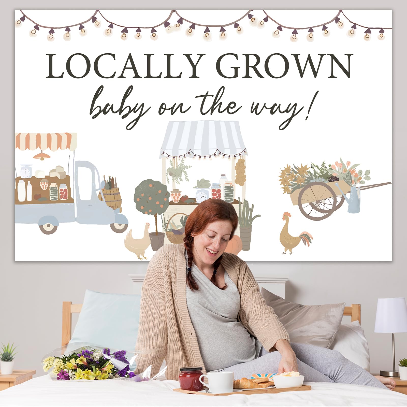Koliphy Decorazioni Benvenuto Bambina, Striscione per Porta Benvenuto Bambina, Striscione Portatile Benvenuto Bambina per Baby Shower, Ricevimento a Casa, Baby Shower, Decorazione Compleanno Bambini