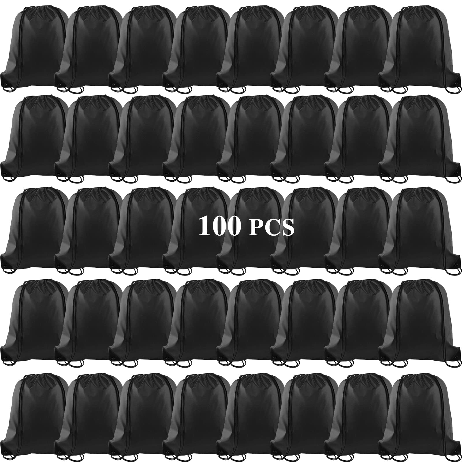 KUUQA 12 Pcs Drawstring Backpack Bags Sport Gym Sack Cinch Bags Bulk for School Traveling and Storage