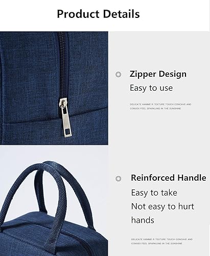 Miniatura 6 de Bolsas de almuerzo pequeñas de 5.5 L con oso rosa para mujer, bolsas de aislamiento portátiles, bolsas de almuerzo reutilizables, se pueden utilizar