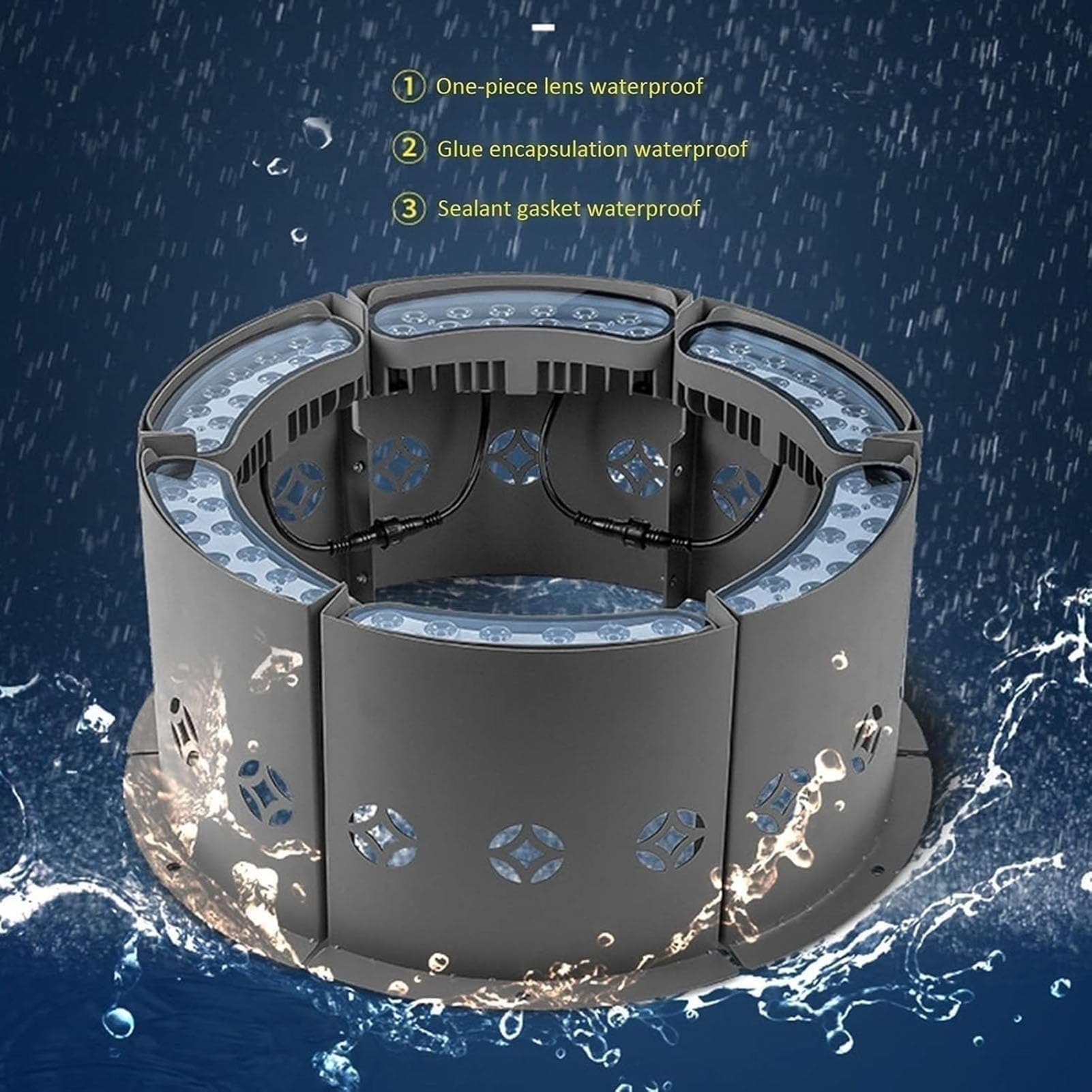Focos LED De 12 W Para Árboles, Luz LED Circular Para Abrazar Árboles, Luz De Jardín Impermeable IP65, Luces Exteriores Corrugadas Enterradas De 24 V, Iluminación Para Jardín(White Light,6PCS(24V))