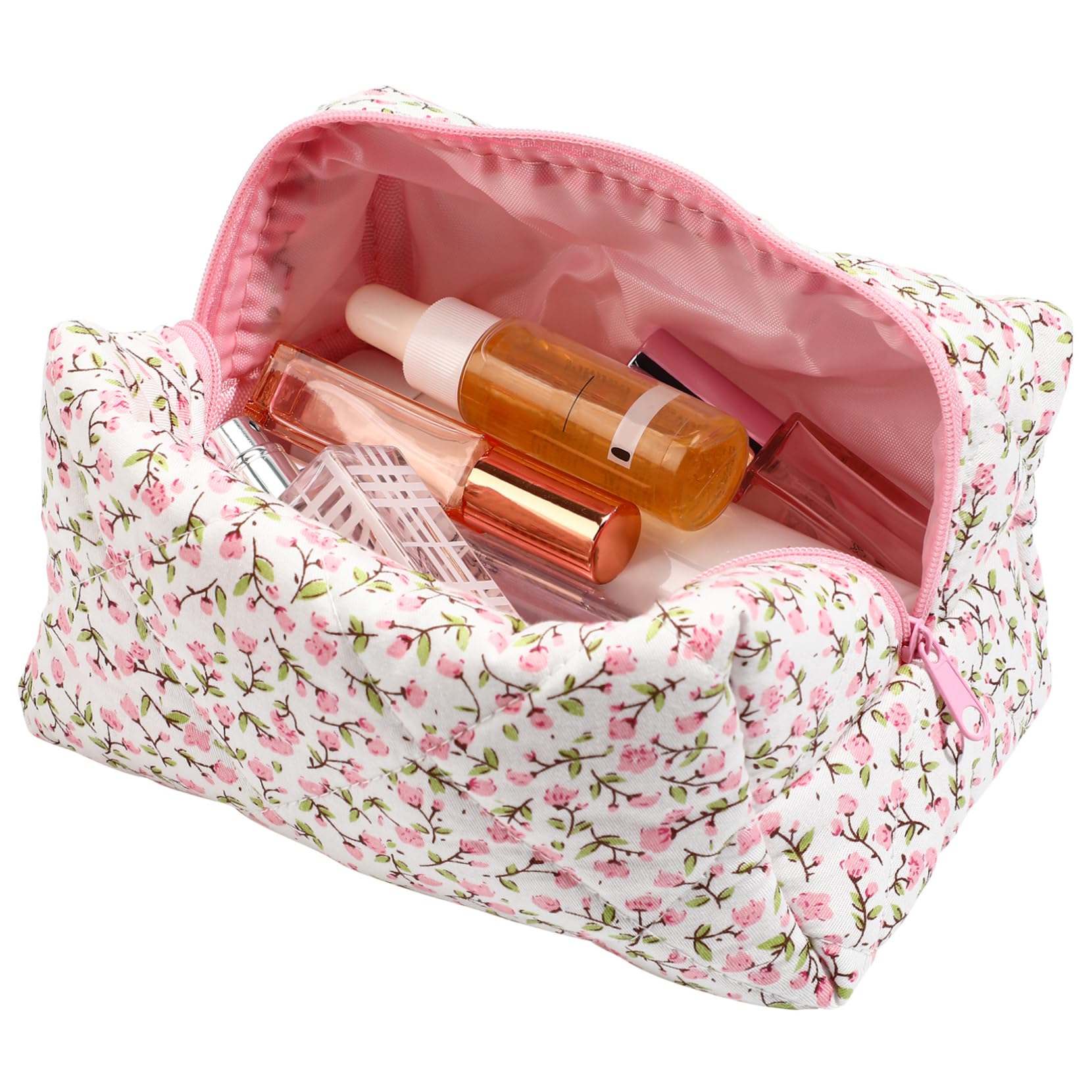SOIMISS 5piezas Bolsa De Maquillaje Floral Organizador De Cosméticos Portátil para Viaje Cierre Seguro y Diseño Elegante para Accesorios y Menstruales