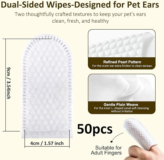 Texsens Pet Backpack(Expandable-Pink) & Ear Care Wipes Combo