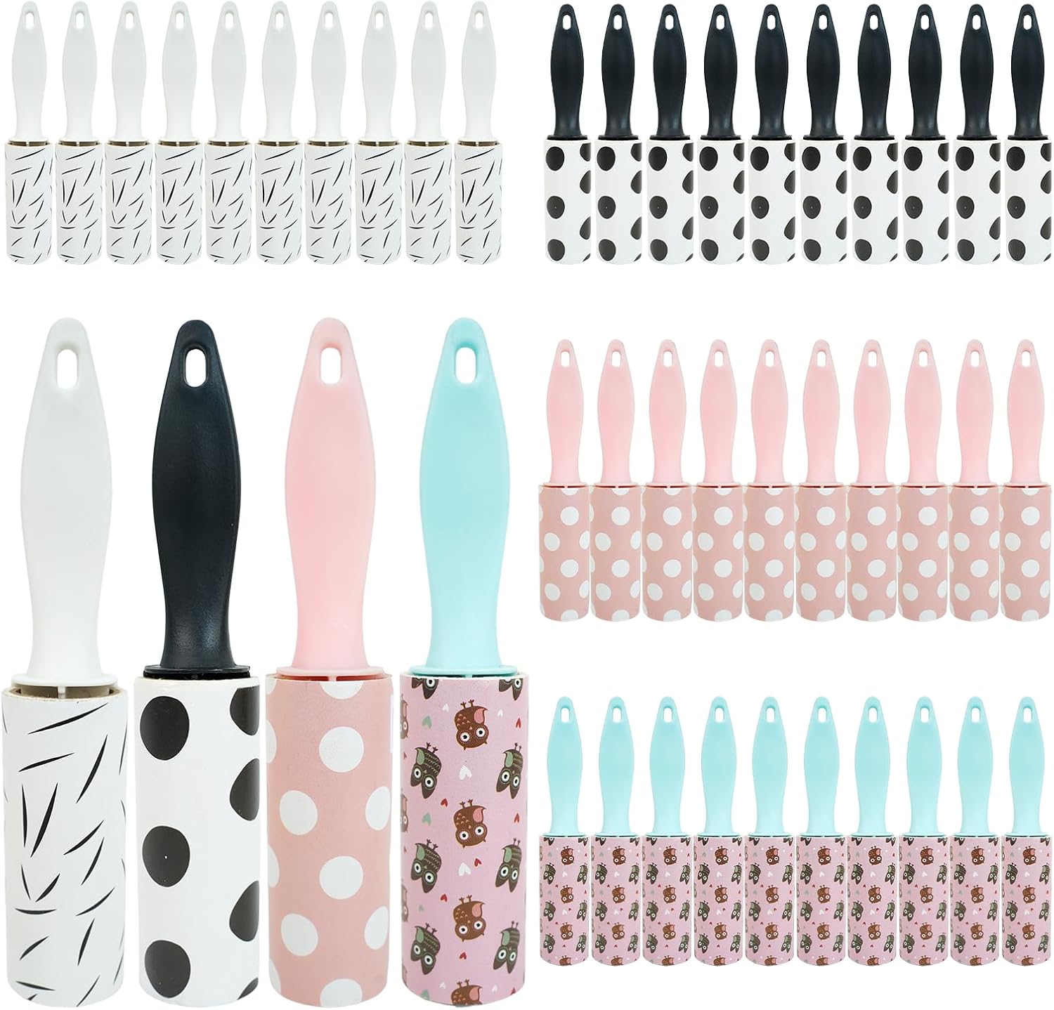 8 Pcs Mini Lint Roller, Lint Roller for Travel Size Sticky Removing Tool House Essentials for Pet Hair Removal Travel Clothes Gifts Bags Furniture Car Seat