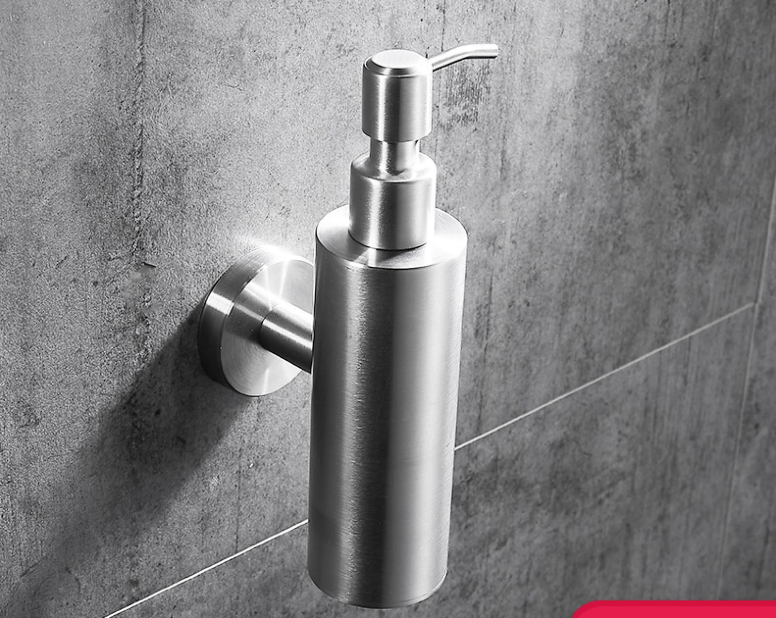 Dispenser di sapone quadrato in acciaio inossidabile che lava il distributore di sapone del telefono cellulare, distributore di sapone rotondo appeso alla parete spazzolato