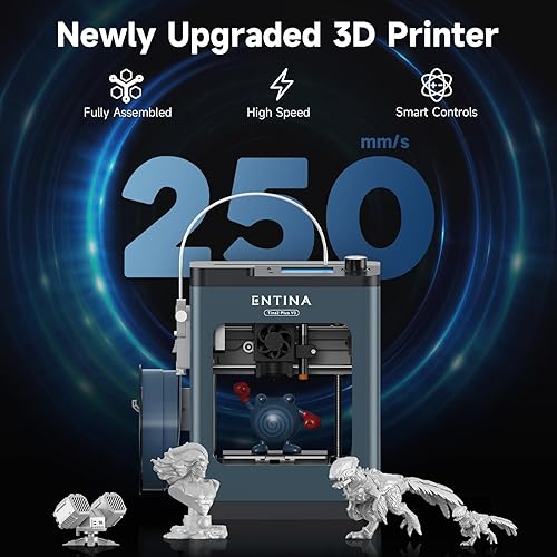Miniatura 2 de Entina TINA2Plus V3 Impresoras 3D, 9.843 in/s de alta velocidad de nivelación automática FDM Mini impresora 3D con plataforma de acero de resorte