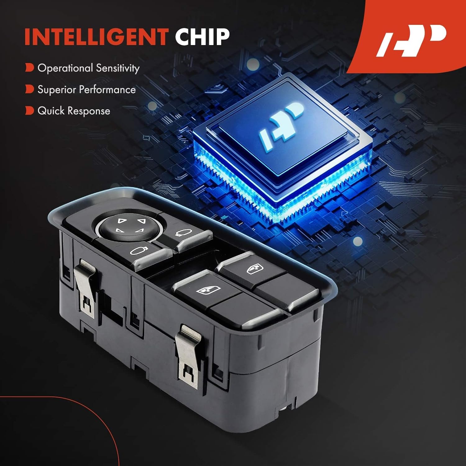 A-Premium Front Driver Side Master Power Window Switch Compatible with Porsche 911 2012-2019, Boxster 2013-2016, Cayman 2014-2016, 718 Boxster/Cayman 2017-2019, Replace# 99161315102DML, 99161315102