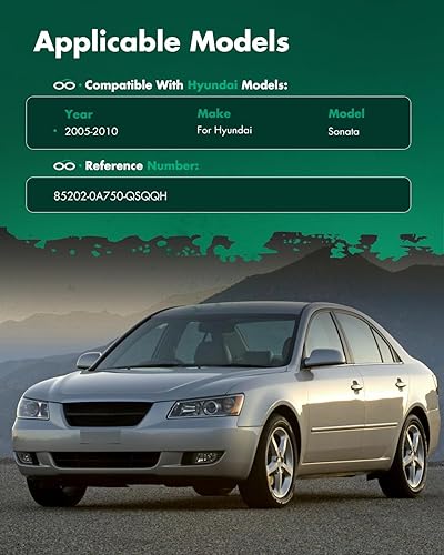 Miniatura 7 de SCITOO Reemplazo de la visera del parasol del lado derecho del pasajero para Hyundai Sonata con techo corredizo 2006-2008