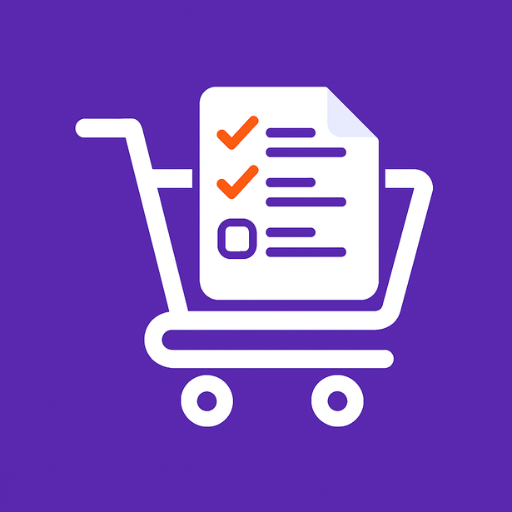 Grocery Shopping List Checker - Budget Planner, Price Tracker & Smart Organizer. Stop Forgetting Items, Gain Money Control, Use Auto-Reminders for Efficient Weekly Meal Prep