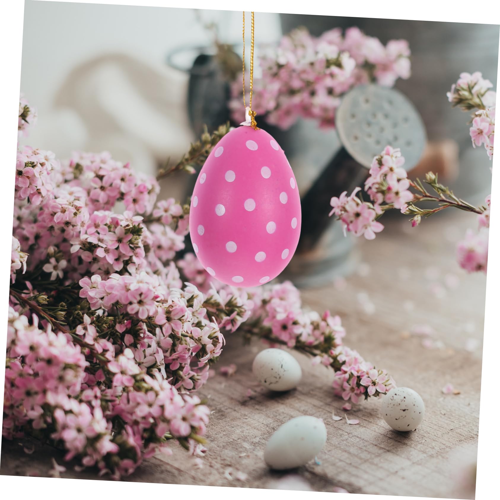 Gatuida 72stücke Teiliges Bunter Kunststoff-Ostereier Mit Aufhängeschnur Dekorative Eier Für Ostern Bastelprojekte Und Festliche Raumgestaltung Für Partys Und Osterbaum-Dekoration