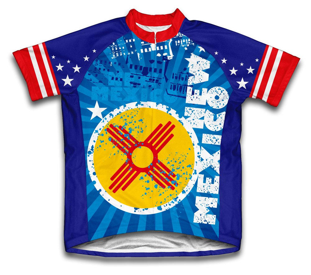 ScudoPro New Mexico Short Sleeve Cycling Jersey for Youth - Size XS Blue