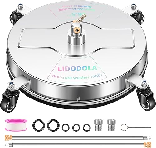 Miniatura 107 de PWS14G - Limpiador de superficies de hidrolavadora de 14 pulgadas con 4 ruedas, limpiador de superficies de acero inoxidable verde recubierto