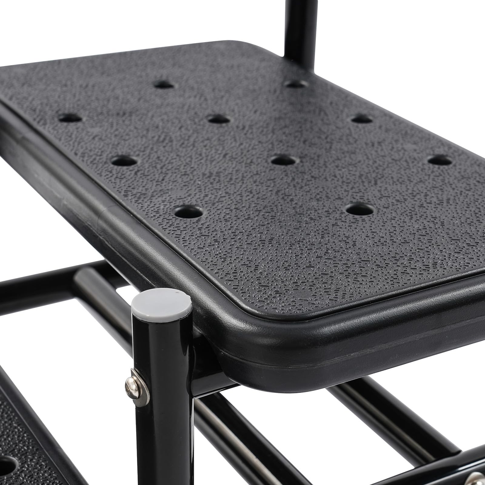 2 Stufige Hocker mit Höhenverstellbarem Handlauf – Einstiegshilfe Badewanne & Treppenhilfe für Senioren – rutschfeste Trittstufe bis 135 kg – Ideal für Bad, Wohnwagen und Hochbett