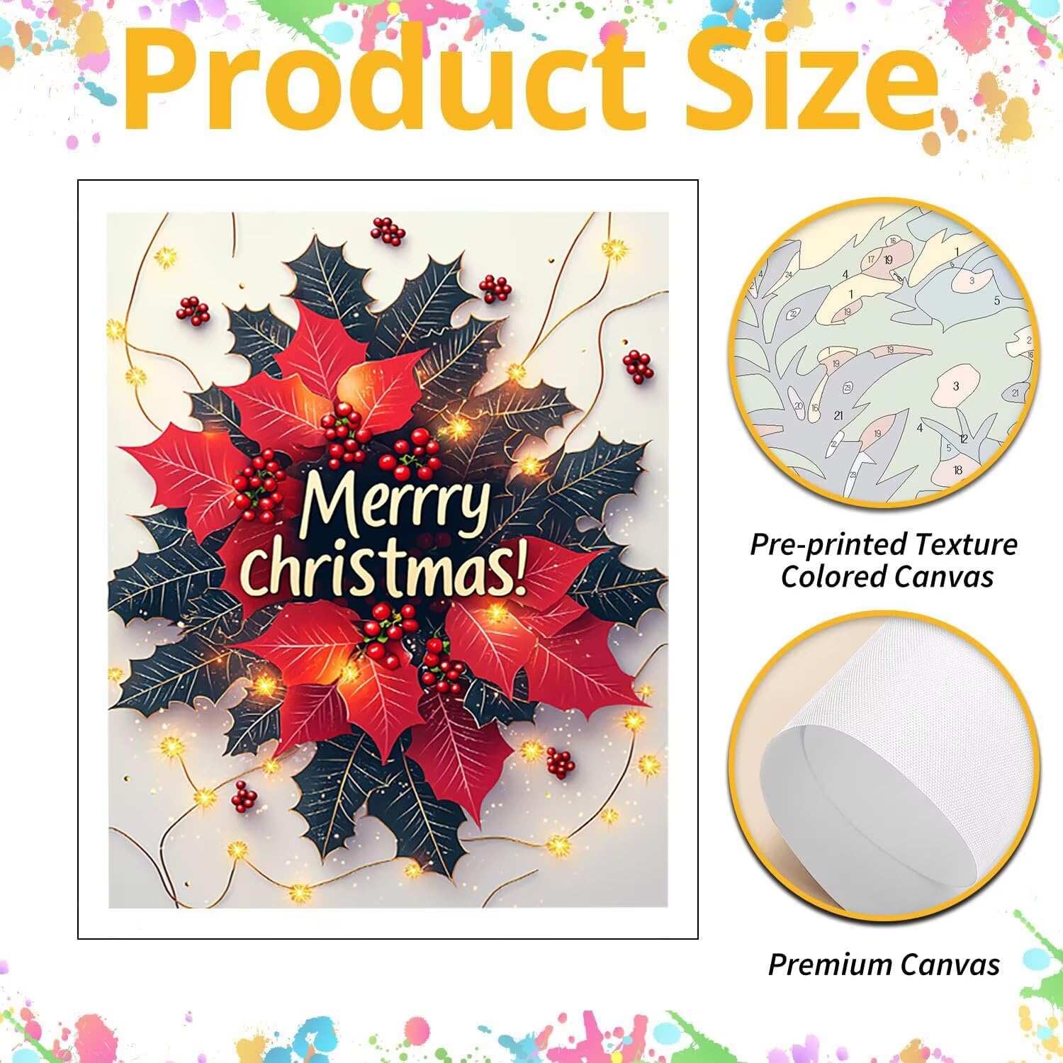 WEISHIWE Dipingere con i Numeri Adulti Natale, 60x80cm s-863