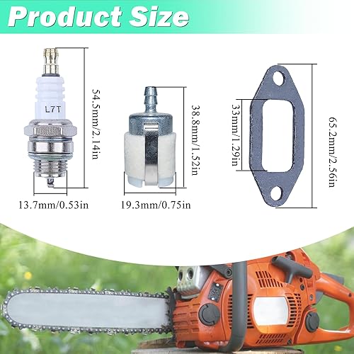 Miniatura 3 de Junta de mufla del cárter del cilindro de la motosierra, sello de aceite, cojinete de bolas del cigüeñal, kit de 15 piezas para Husqvarna 362 365