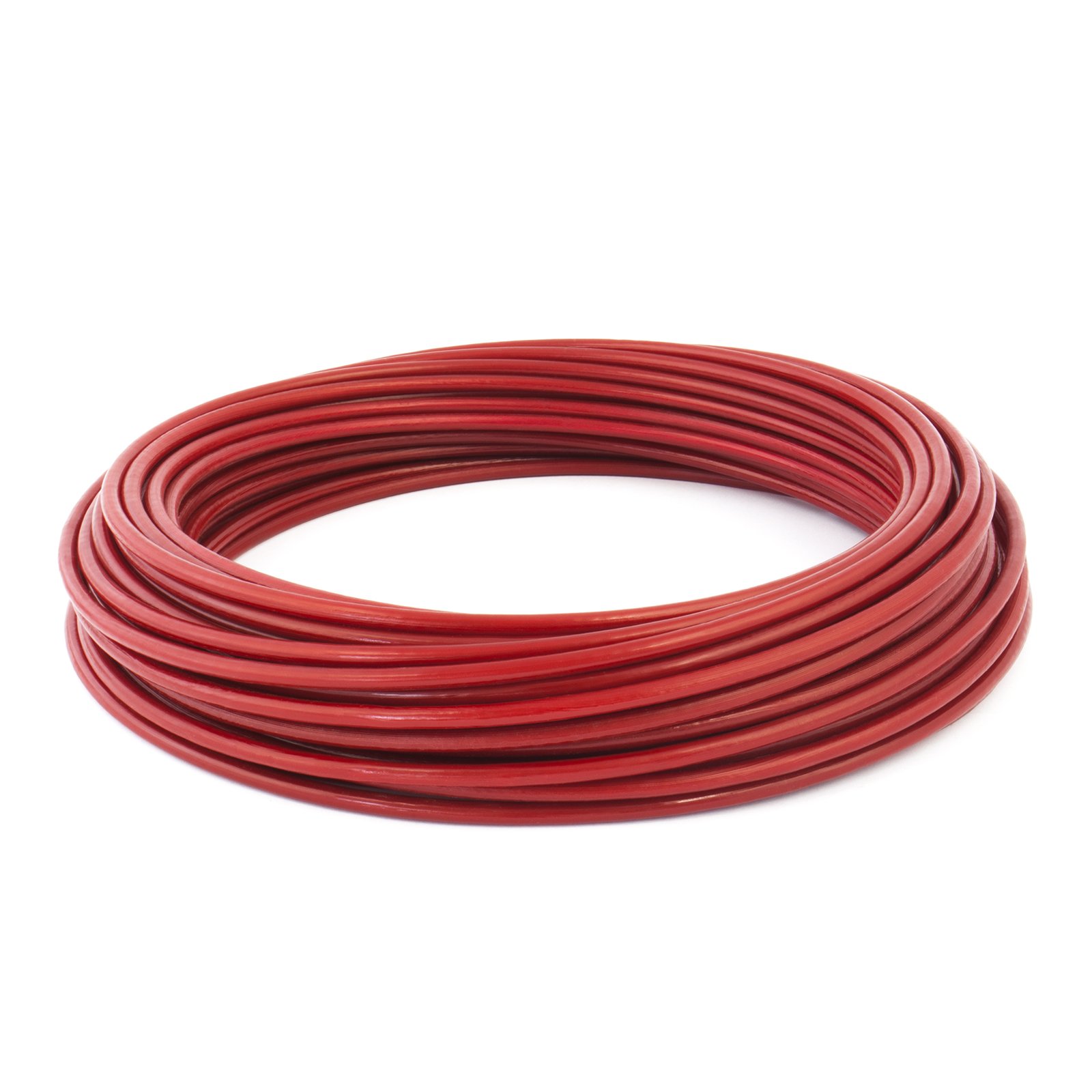 40m PVC cavo acciaio 4mm rosso colore 1x19 guaina corda silvicolata zincato con rivestimento in polimero