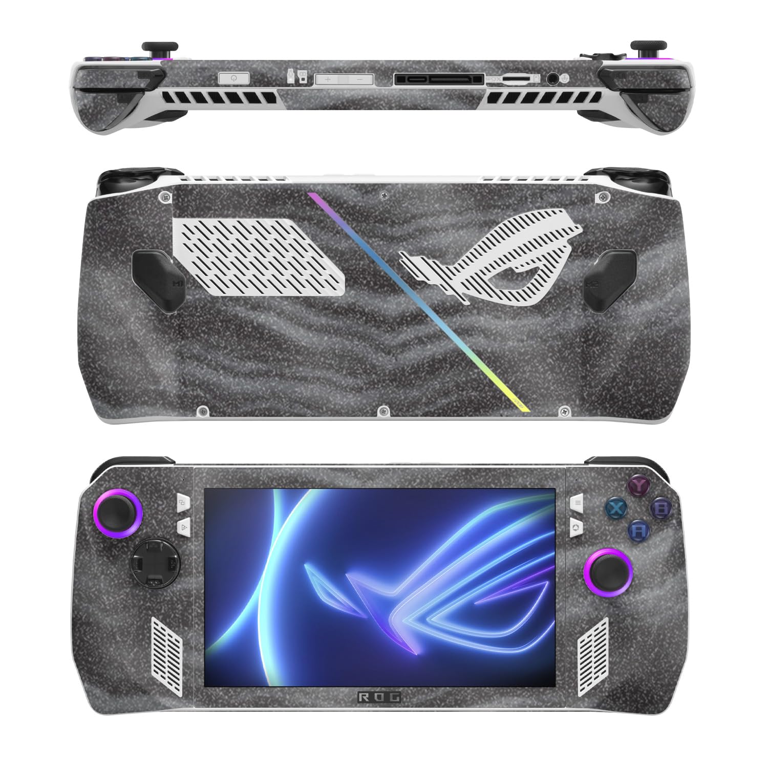 MightySkins Glossy Glitter Skin Compatible with Asus ROG Ally - Smoky Quartz | Protective, Durable High-Gloss Glitter Finish | Easy to Apply