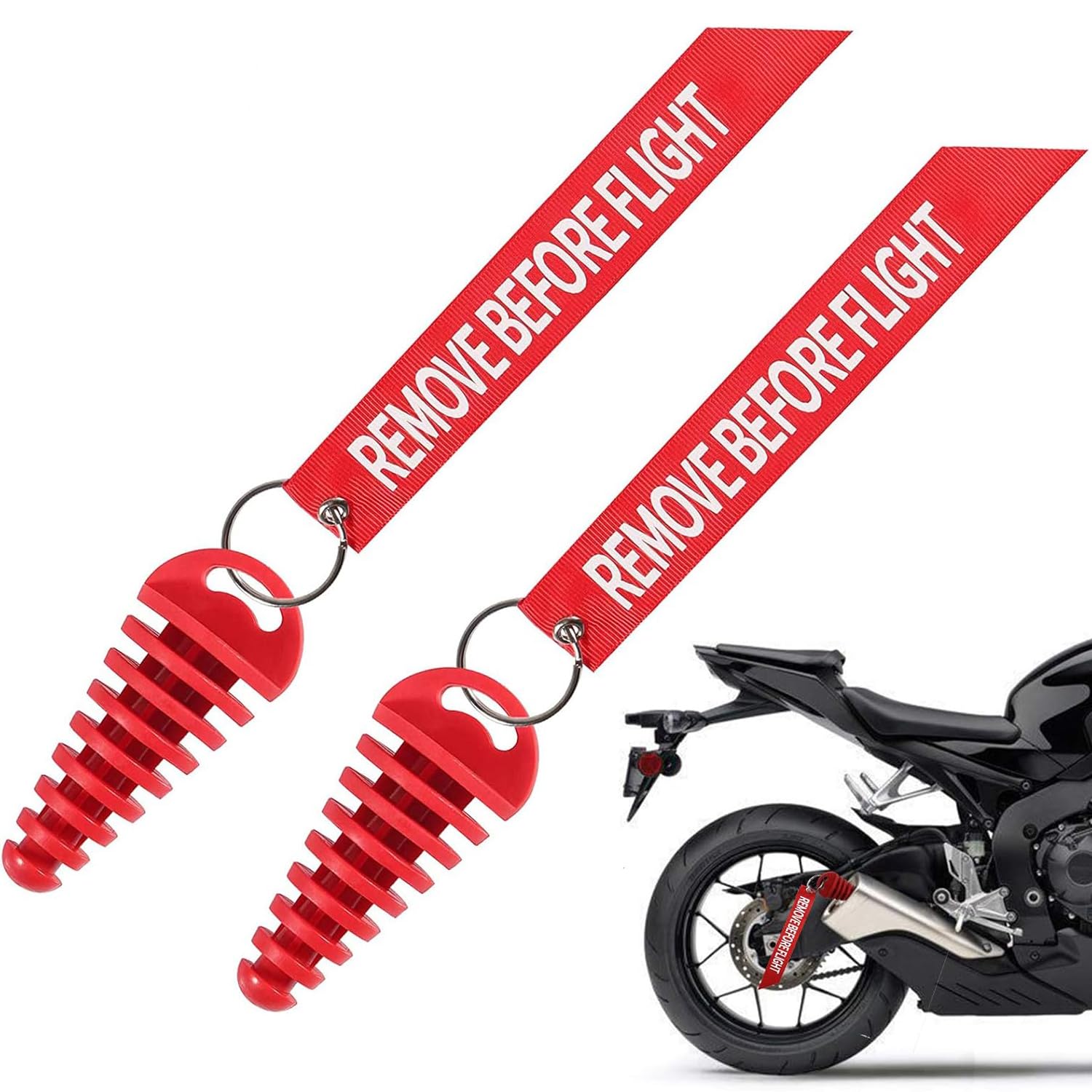 Greluma 15-38 mm/0,6-1,5 Zoll Auspuff Waschstopfen,2 Waschstopfen mit 2 Luftkanälen,passend für die meisten 2 takt motorräder mit Gummi auspuffschalldämpfer