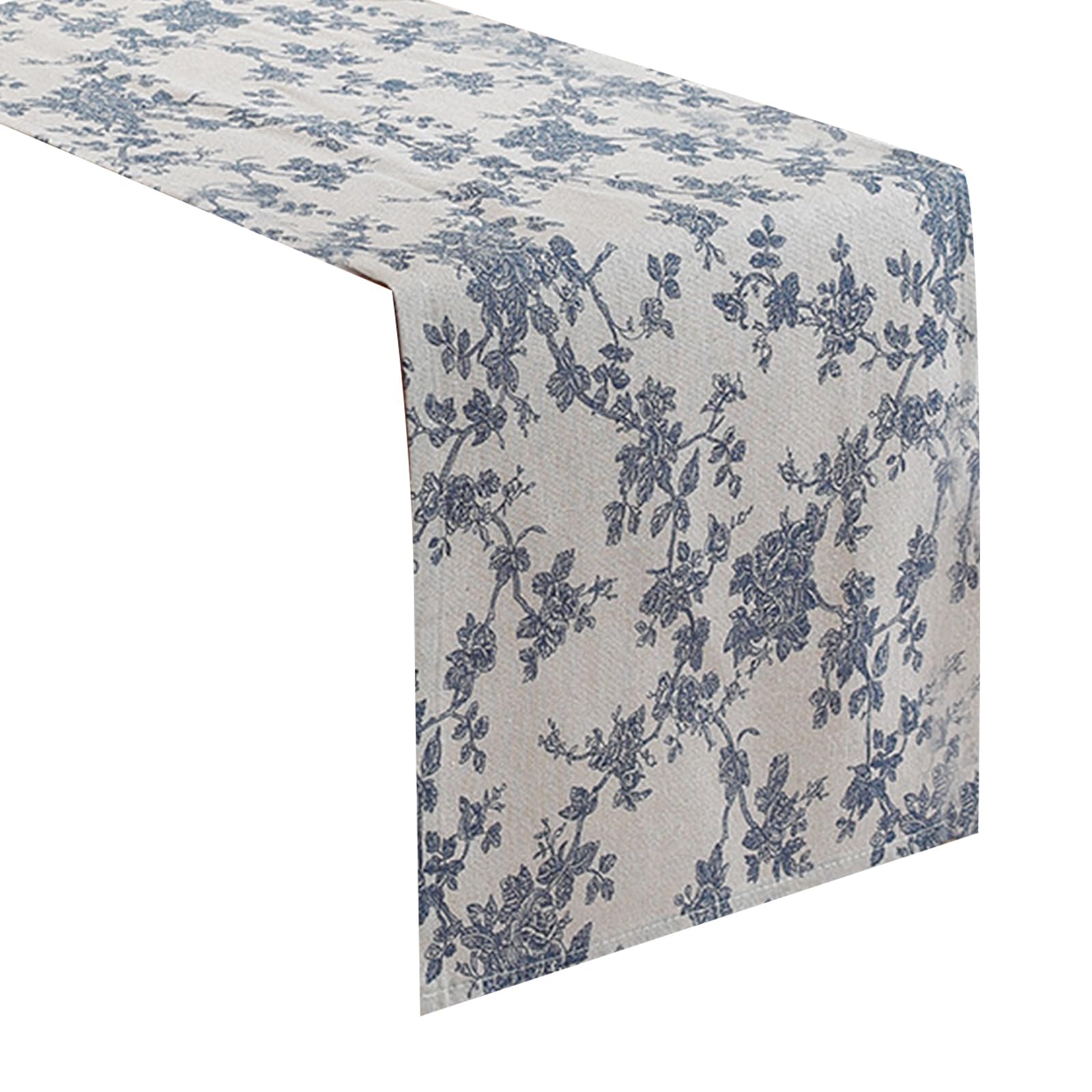 Jazuaiao And White Print Farmhouses Tablecloth Cotton Linen Materials Multiple Dining Table Size Farmhouses Tablecloth Washable