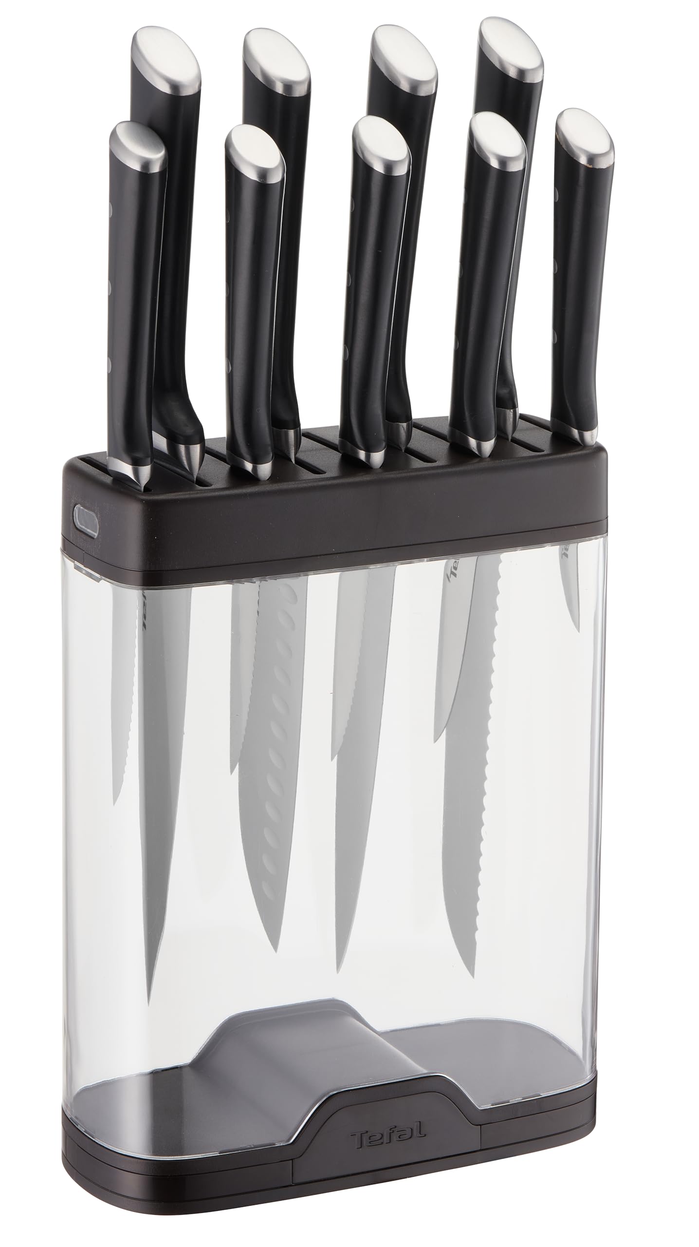 Ingenio Premium Knife Block with Integrated Knife Sharpener (Knives Sold Separately), Ice Force K2350204