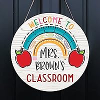 Vista 19 de Decoración para Puerta de Maestro NO es producto 3D, Letrero de Maestro Arcoíris Letrero de Bienvenida para Puerta de Maestro, Letrero de Puerta