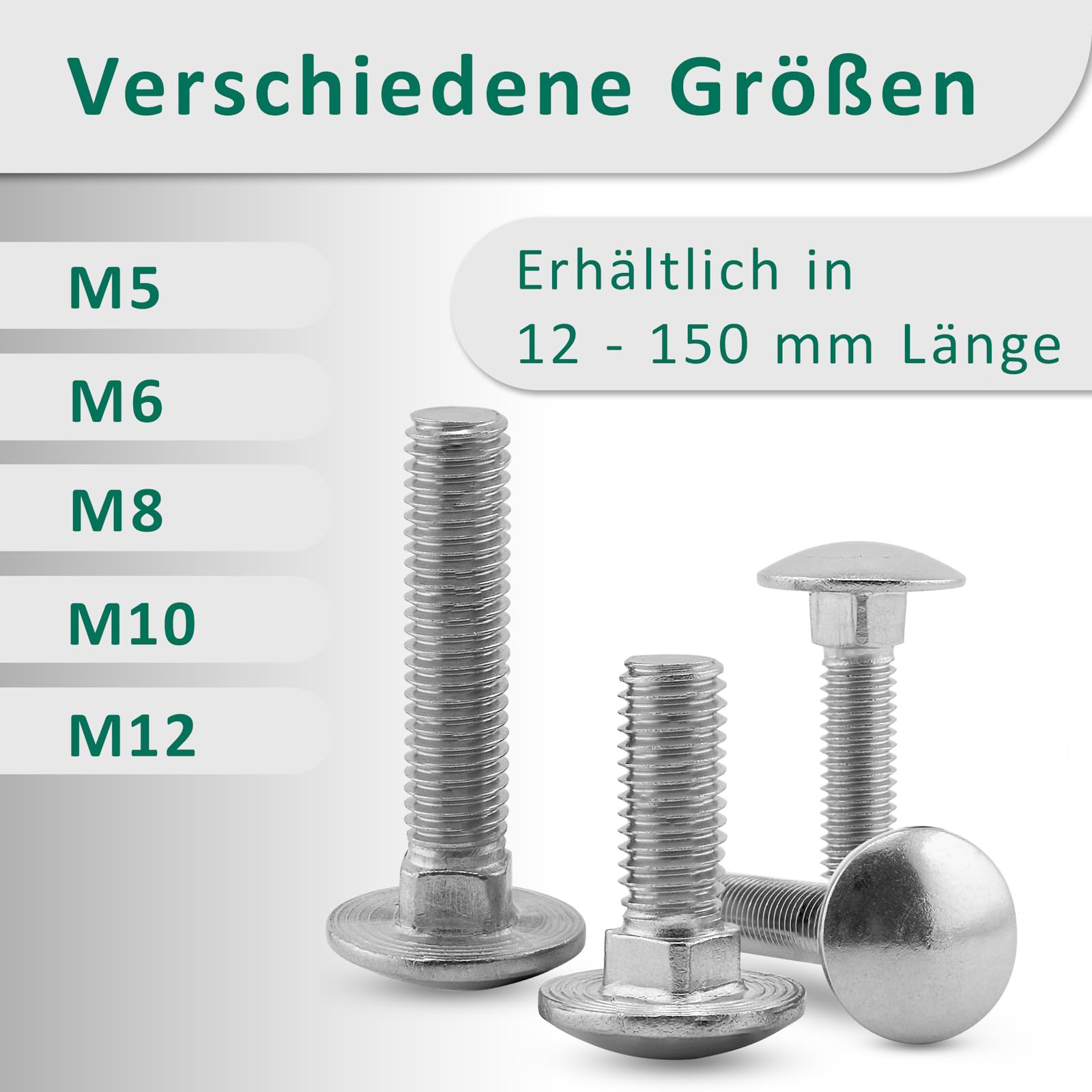 Viti A Testa Tonda M8 X 20mm - 25 Pezzi In Acciaio Inox, Filettatura Completa, DIN 603, Per Fai Da Te E Professionisti - Foto 3