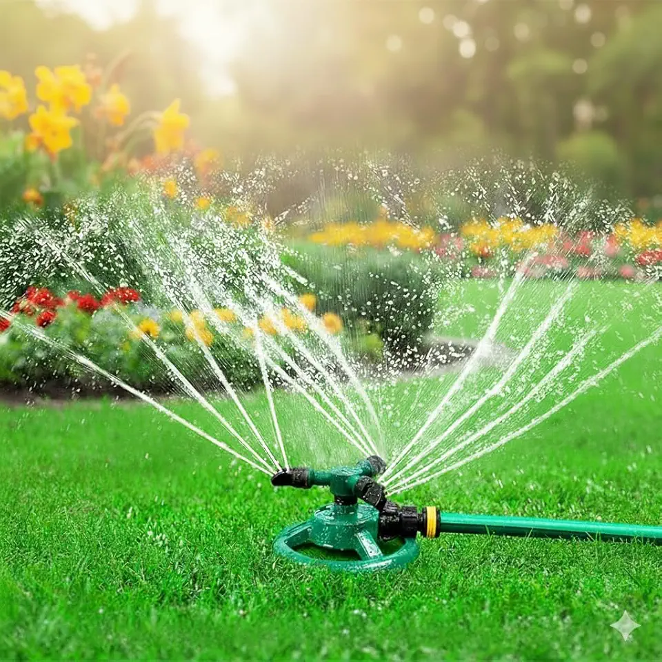 Irrigador Jardim Grama Gira 360 Graus Alto Alcance 12 Jatos