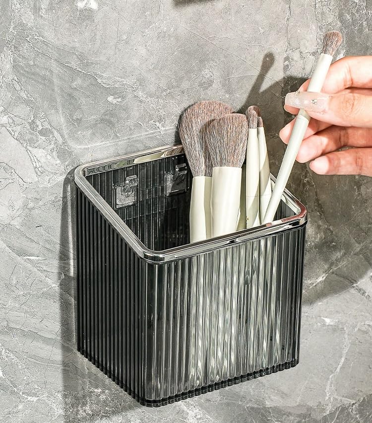 Estantes flotantes | Organizador flotante que ahorra espacio para cocina, baño y oficina | Estantes de almacenamiento de plástico para maquillaje y decoración del hogar (transparente y 6