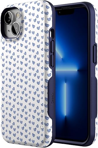 Vista 546 de Casely Funda para iPhone 13 Compatible con MagSafe Color Splash de medianoche Funda retro abstracta Color de medianoche Splash Abstracto