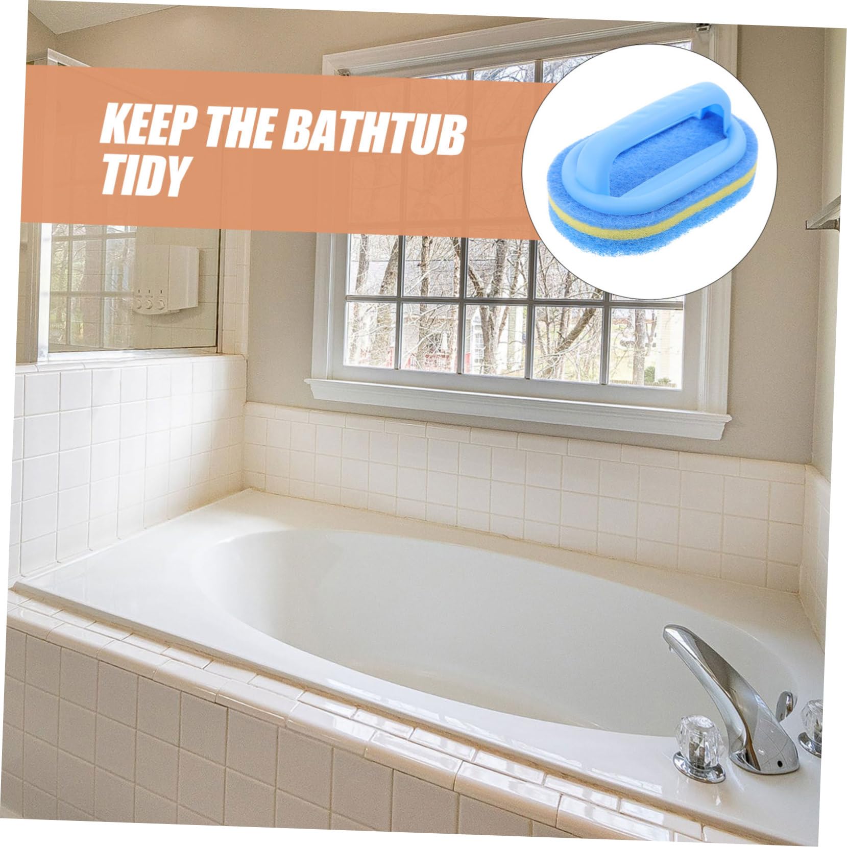 esponjas, 2 esponjas de Limpieza for Fregar, Herramientas, Cepillo for bañera, Esponja, for baño