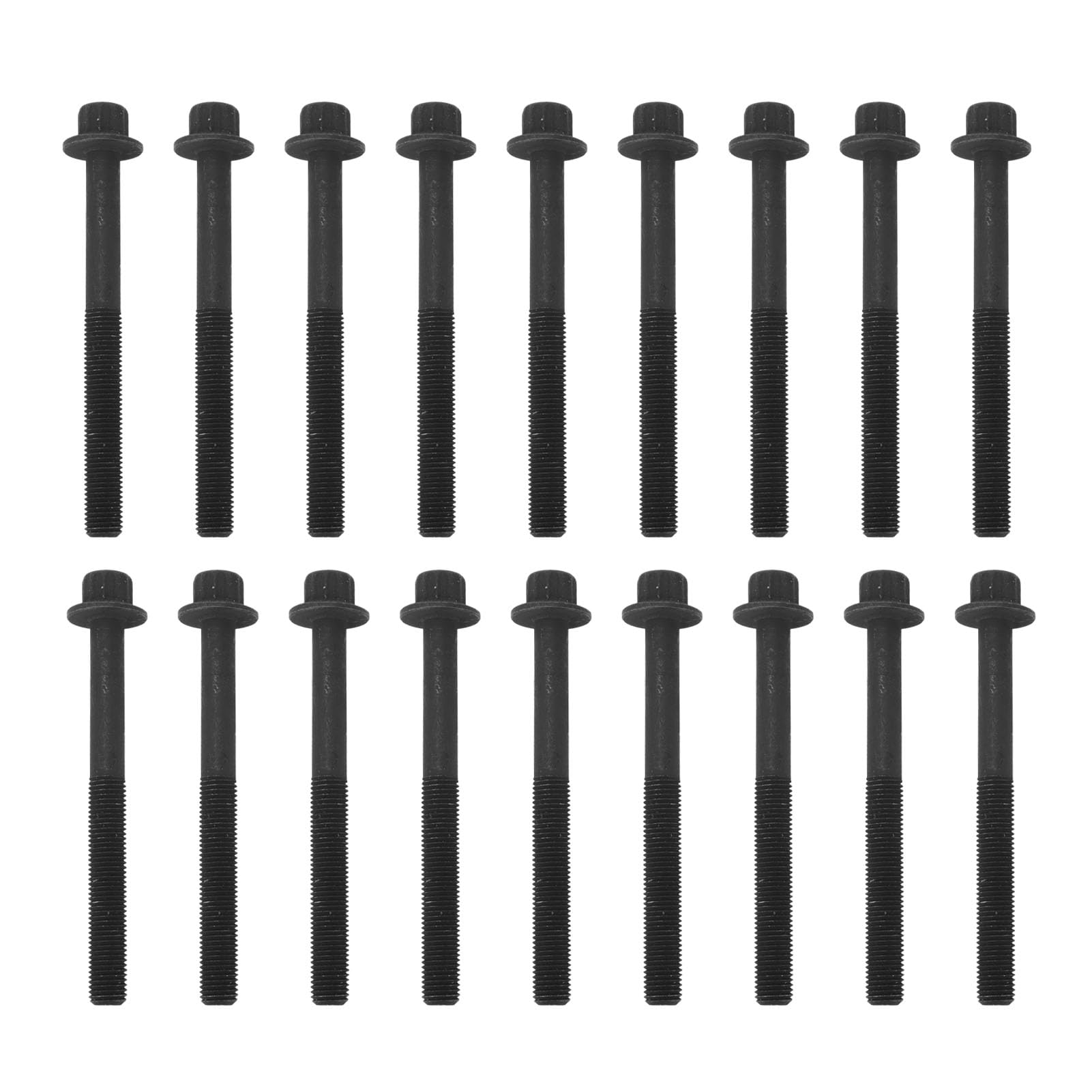 KIMISS 18 PZ Bulloni Testata Set Bulloni Testa Kit Cilindro Motore Acciaio Verniciato 81021800 BK4351 T50015 con Sostituzione OEM per B2500 MPV Bongo 1995 e Successivi